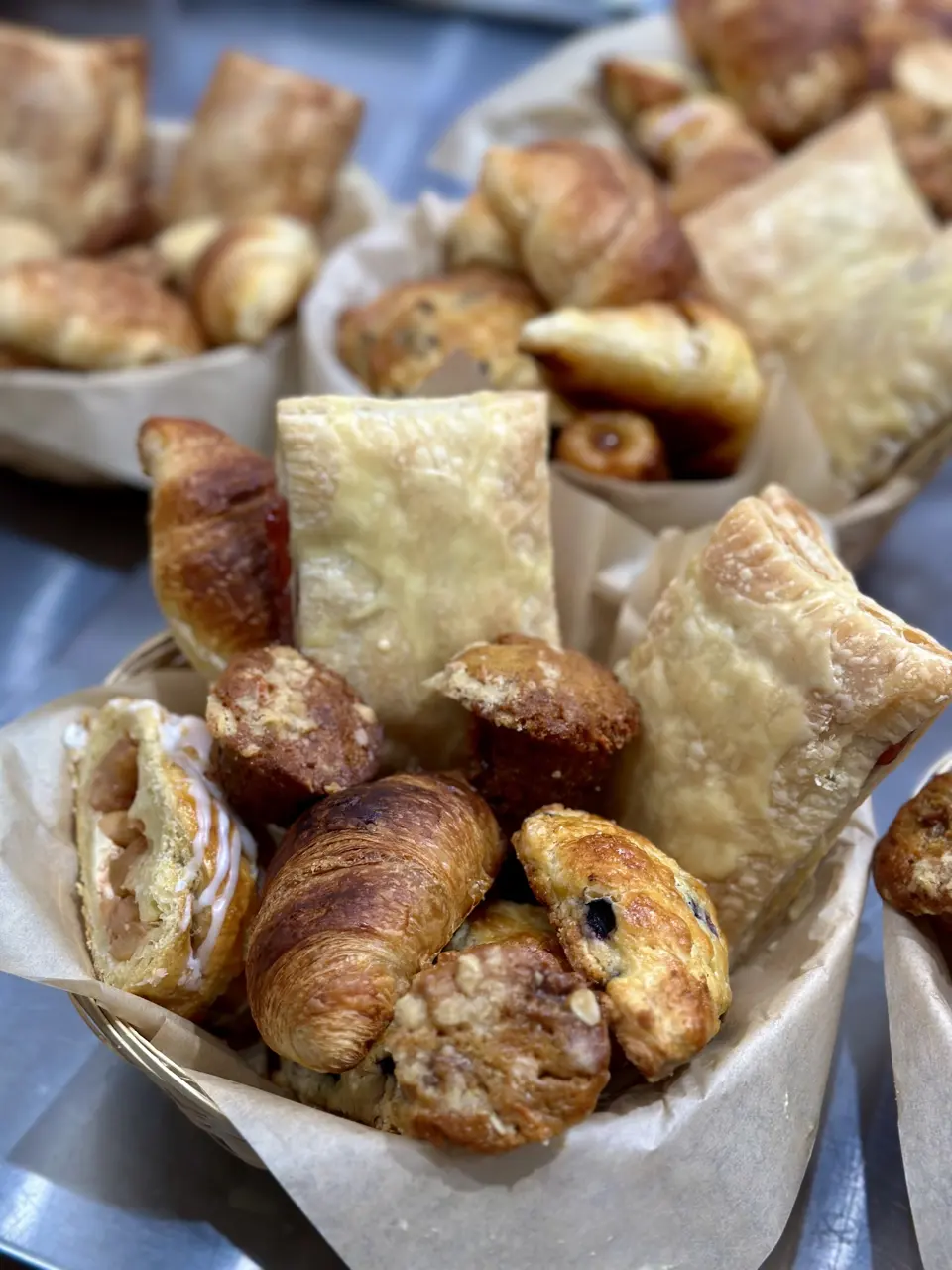 Fresh breakfast pastries