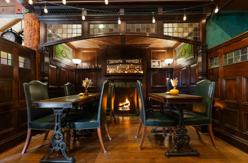 Pub fireside seating