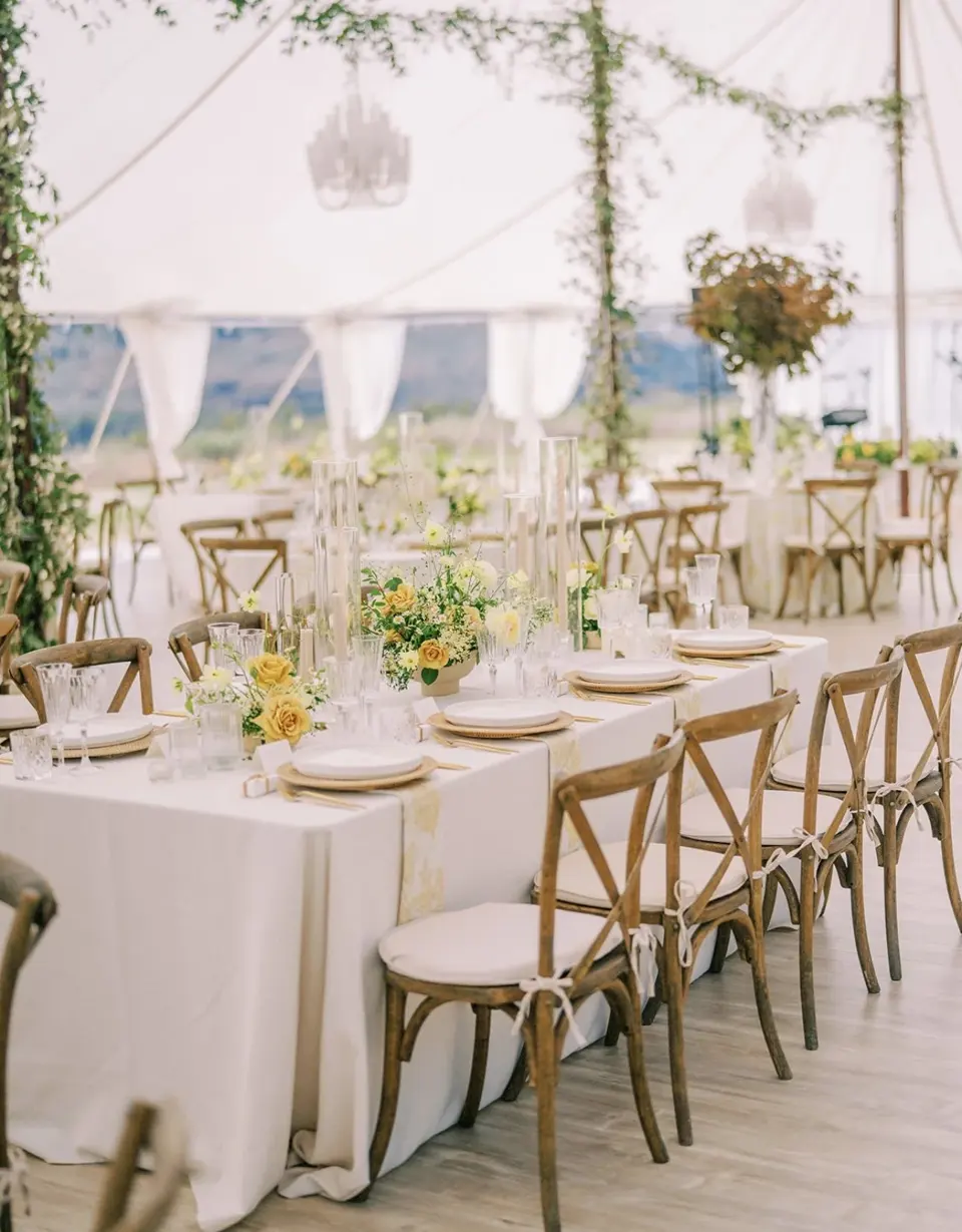 Tented reception